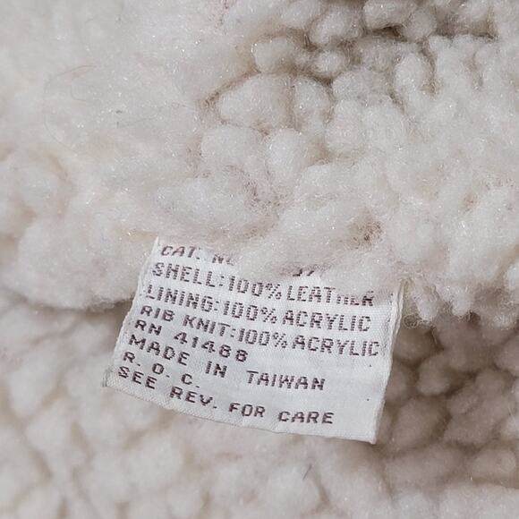 Adam Spencer Leather Tactical Full Zip Utility Vest Mens Small Sherpa Lined VTG - Picture 5 of 8